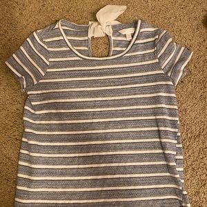 Tie Back Striped T-Shirt